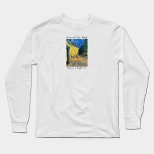 Terrace at Night, Vincent Van Gogh Long Sleeve T-Shirt